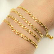 2810CHRGF. Gold Filled Flat Curb Link Chain